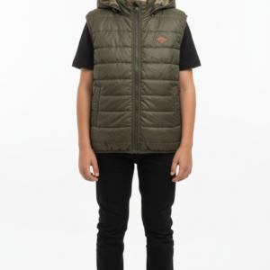 erkek çocuk yelek 10-15 yaş haki şişme yelek spor kışlık yelek