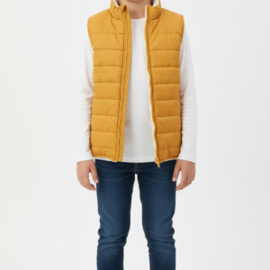 erkek çocuk yelek 10-15 yaş sarı şişme yelek spor kışlık yelek