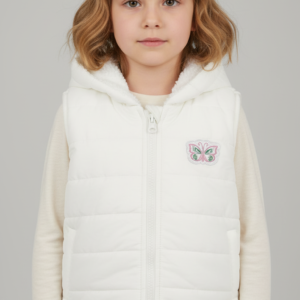 kız çocuk beyaz kapüşonlu sweatshirt